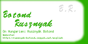 botond rusznyak business card